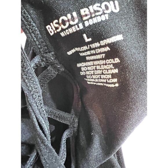 Bisou Bisou Criss Cross Back‎ Bodysuit One Piece Tank Top Undershirt Large - Picture 8 of 8